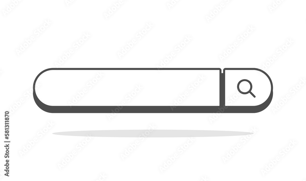 Poster search bar button concept illustration flat design vector eps10. simple and modern graphic element f