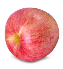 red apple top view isolated with clipping path.