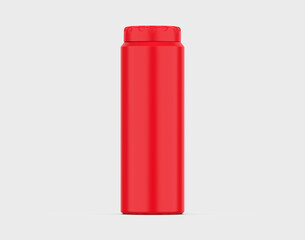 Blank powder jar ready for your branding and design mockup template isolated on white background, 3d illustration.