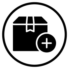 Obraz premium add glyph icon