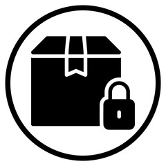 Obraz premium padlock glyph icon