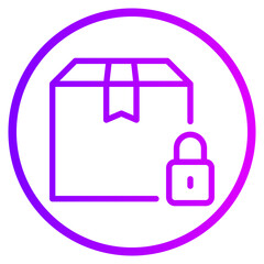 Obraz premium padlock gradient icon