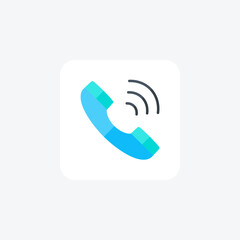 Call, telephone fully editable vector fill icon



