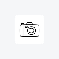 Camera, photo fully editable vector fill icon

