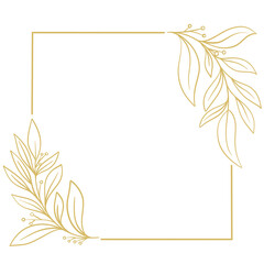 Gold floral frame