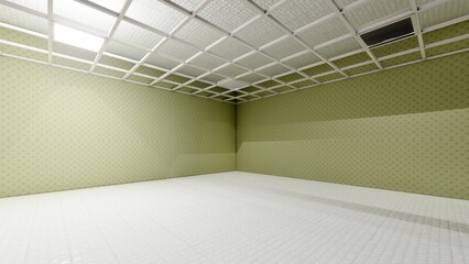 the backrooms liminal space 3d render