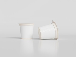 3d rendered ice cream cup
