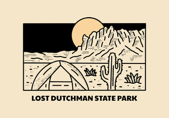 Camping on Lost Dutchman State Park in the Superstition Mountains in Arizona