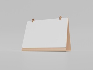 3D rendered desk calendar model for creating mockup