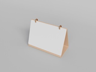 3D rendered desk calendar model for creating mockup