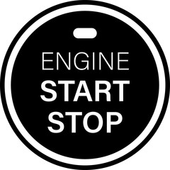 Auto stop start icon automatically switch off car engine sign for graphic design, logo, website, social media, mobile app, UI