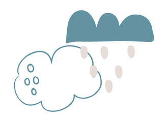 Cloudy rain vector