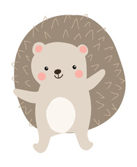Cute hedgehog vector