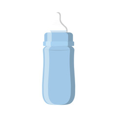 Baby Milk Bottle Flat Illustration. Clean Icon Design Element on Isolated White Background