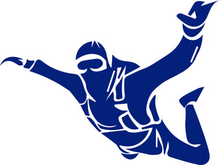 Skydiver Silhouette Vector