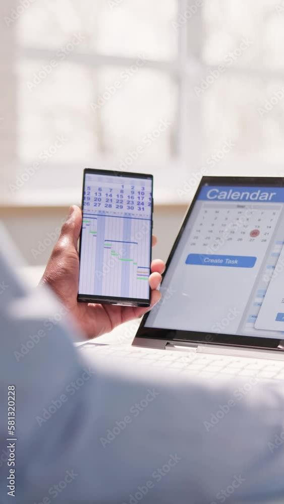 Poster gantt employee time sheet chart