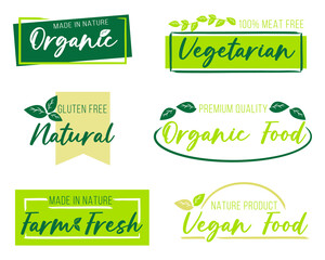 Organic food, natural, farm fresh and healthy product for food market.