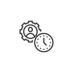 Self management line icon