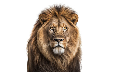 Obraz na płótnie Canvas Lion isolated on white, transparent background, PNG, generative ai
