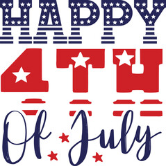 Happy 4th of july 4th of July T-shirt design, Happy 4th of July, Independence day lettering
