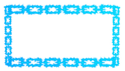 Blue flame chain frame illustration