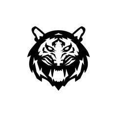 The tiger icon is black, on a white background.