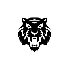 The tiger icon is black, on a white background.