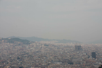 丘からのバルセロナの街並み