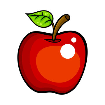 Apple images are vector images. On the white background