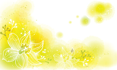Fototapeta na wymiar abstract yellow shining flower pattern art vector background