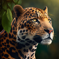 Obraz premium Jaguar. Generative AI