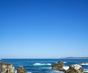 Fototapeta na wymiar The ocean view from Point Lobos State Natural Reserve in California