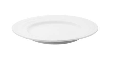 white plate on transparent png