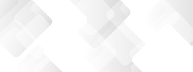 Abstract background with white and grey technology, geometric square pattern background. Design for banner background, abstract white texture.