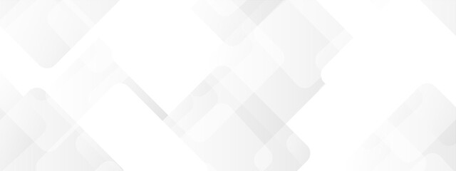 Abstract background with white and grey technology, geometric square pattern background. Design for banner background, abstract white texture.