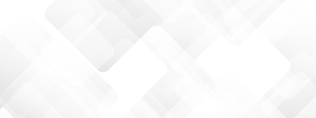 Abstract geometric white and grey square lines background. White and grey abstract banner design. Vector, illustration.