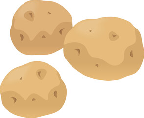 ジャガイモ_野菜_ベクターイラスト