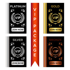 VIP membership club plates that can be used for membership plan, deals or promotion.