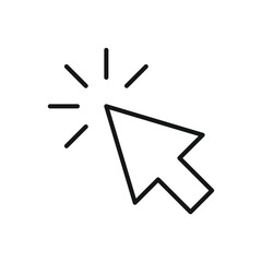 Editable Icon of Click, Vector illustration isolated on white background. using for Presentation, website or mobile app