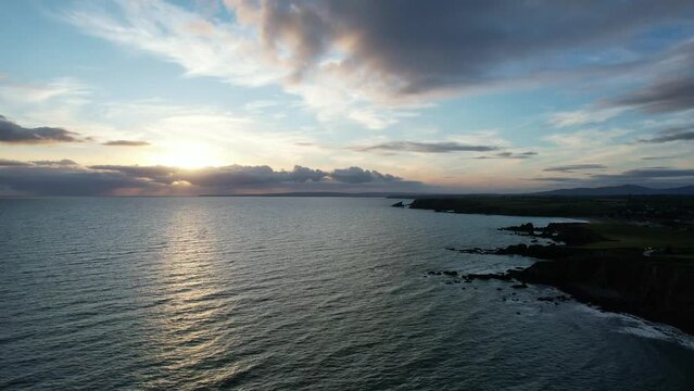 Waterford Dungarvan Bay sunset in a bright spring evening