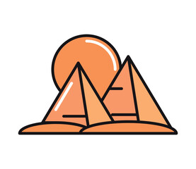 desert pyramid icon