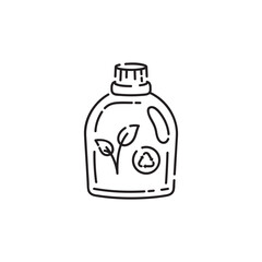 Zero waste ecology clean detergent product icon. 