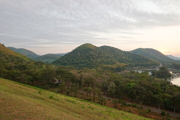 Beatiful nature mountain view  forest in thailand.  nature landscape of Thailand.