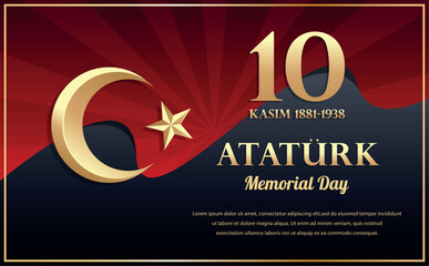 Ataturk Memorial Day 10 Kasim Turkish Background