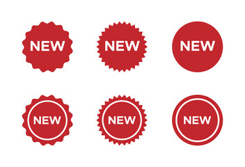 New badge vector graphics set