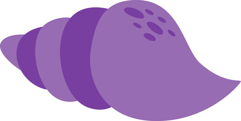 Vector illustration of cartoon seashell isolated on white background.