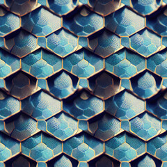Seamless Hexagon Pattern - Generative Ai