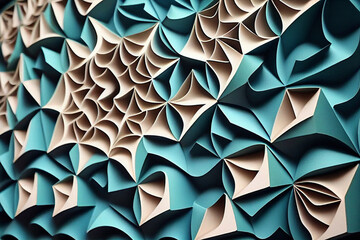 Origami, Paper Cut Abstract Paper Background - Generative Ai