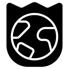 shield icon with glyph style and 64 px base. Suitable for website design, logo, app, ui and etc.