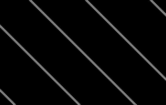 A simple white pinstriped vector pattern on a black isolated background